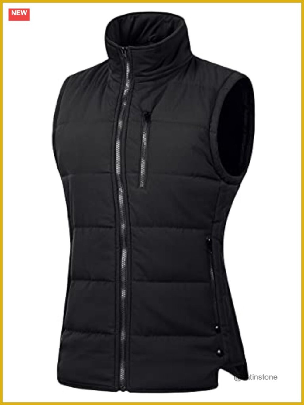 Chrisuno Quilted Puffer Vest Lightweight Down Alternative Utility Vest